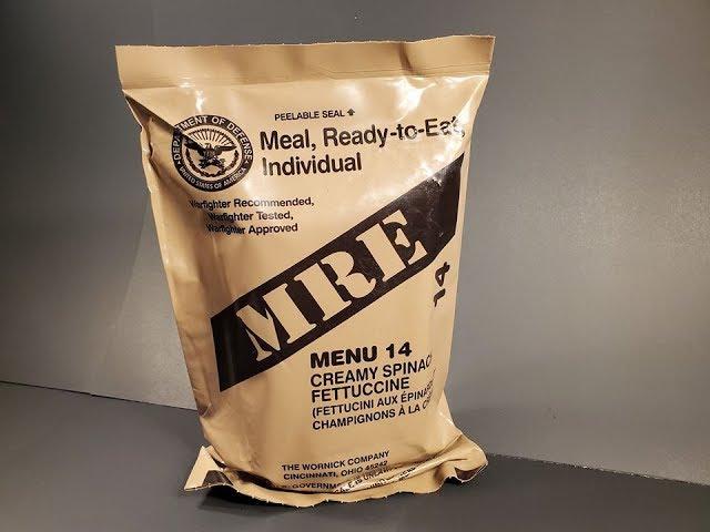 2019 US MRE Creamy Spinach Fettuccine Another One of the Worst Meal Ready to Eat Tasting Test