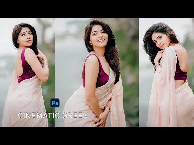 Outdoor Portrait Photography Preset l Photoshop Cinematic Green Preset Free XMP & DNG Download