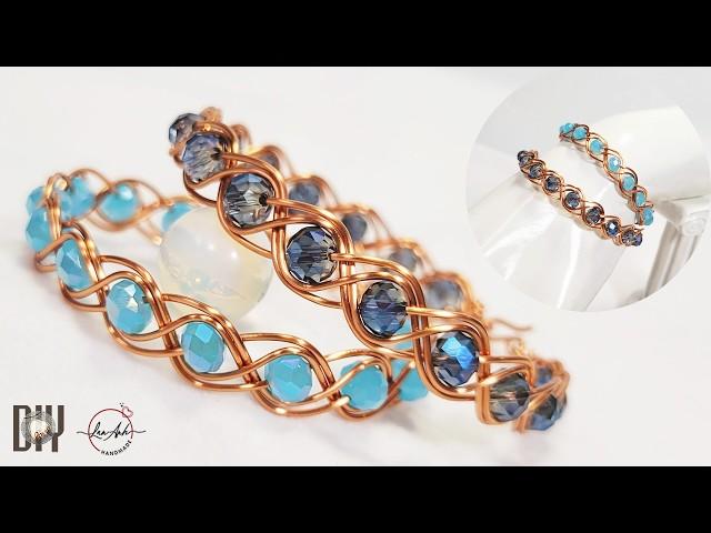 Homemade bracelet easy and beautiful | 3-wire braid  bracelet with beads 1055