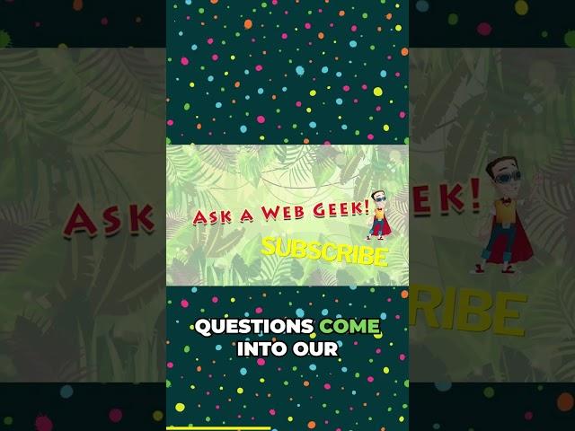 Questions on Domain Names?  JOIN us and Ask A Web Geek!