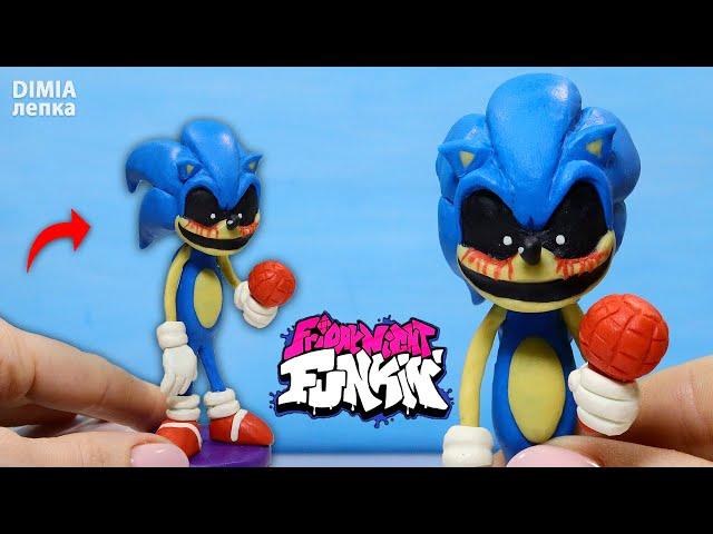 Персонаж игры SONIC.EXE в игре Friday Night Funkin' | Dimia лепка