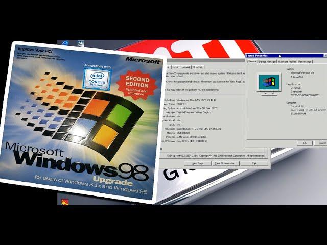 Installing Windows 98SE on real hardware - Intel Coffee Lake Refresh (9th gen)