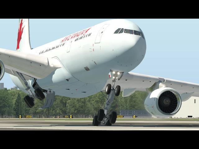 A330 Landing Gear Failure - Emergency Landing in X-Plane 11