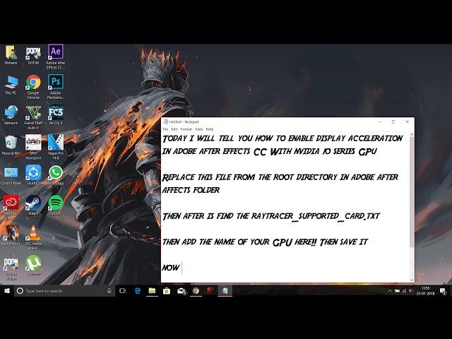 How To Enable CUDA/Display Acceleration In Adobe After Effects CC 2017 For Nvidia 10 Series GPU
