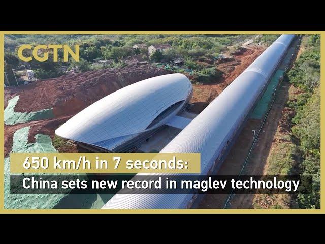 650 km/h in 7 seconds: China sets new record in maglev technology. #maglevtrain