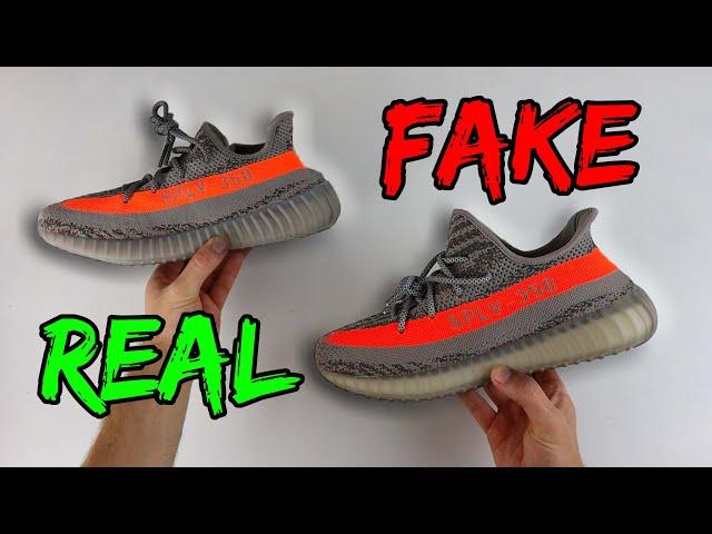 REAL VS FAKE! ADIDAS YEEZY 350 V2 BELUGA REFLECTIVE SNEAKER COMPARISON!