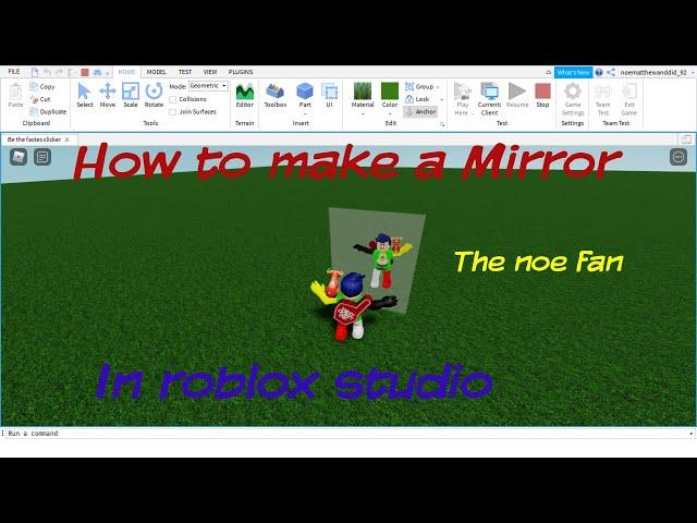 How to make a working mirror in roblox studio