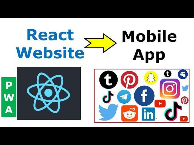 How to Convert React App or Website to Mobile App ? ( PWA Tutorial ) Desktop - Android - iOS