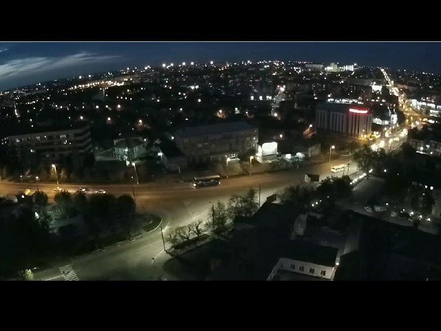 Ночной Кропивницкий с высоты птичьего полёта // Night Kropyvnytskyi aerial view