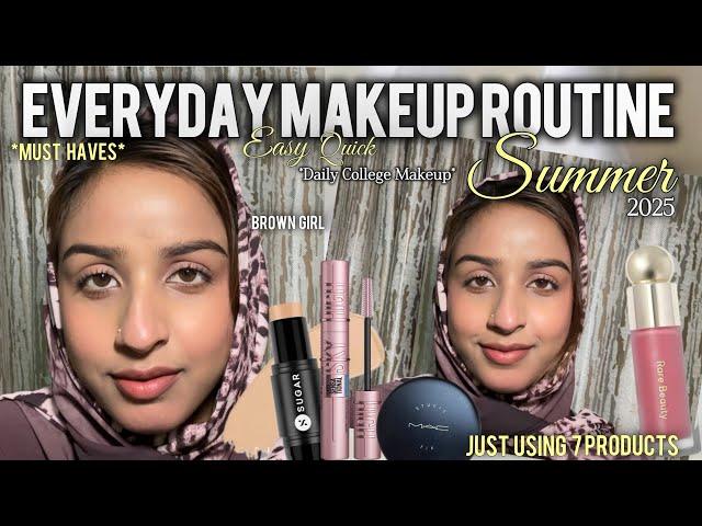 Everyday Makeup Routine | For College/office ️Summer 2025 | Using Just 7 Products! | Fiza Khan