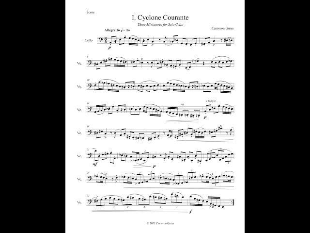 Three Miniatures - for Solo Cello (Original Composition)