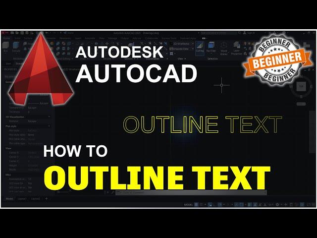 Autocad How To Outline Text Tutorial