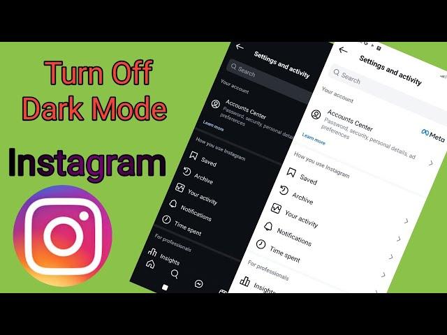 How to turn off dark mode on Instagram