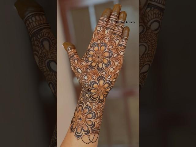 #shorts very beautiful floral mehndi design 2024