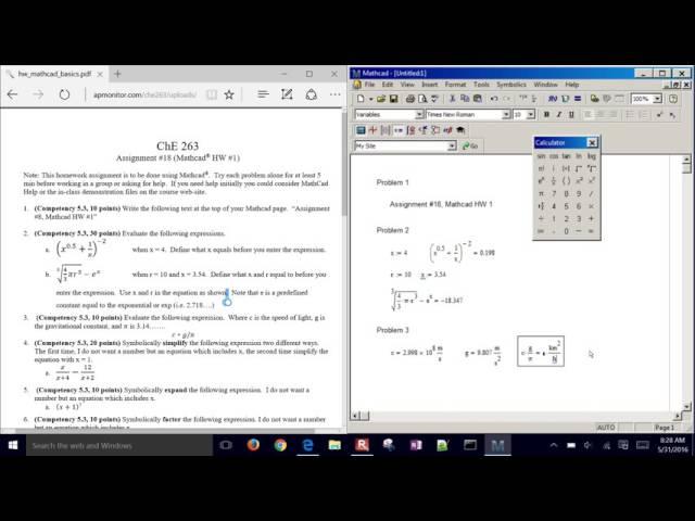 Introduction to MathCAD for Engineers