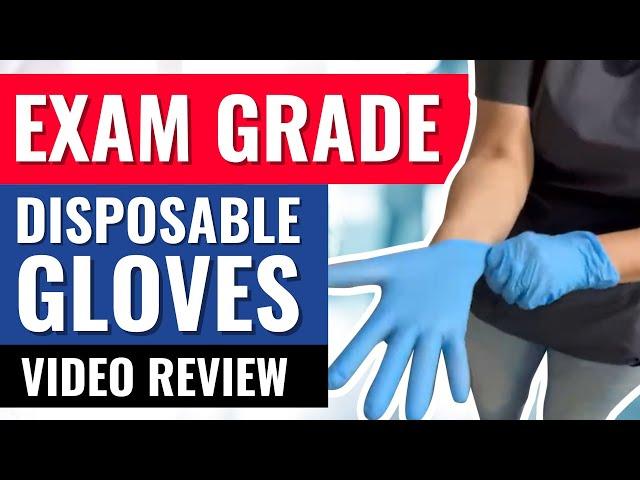 Blue Disposable Exam Grade Gloves - Synthetic Vinyl  Customer Video Review by Bella