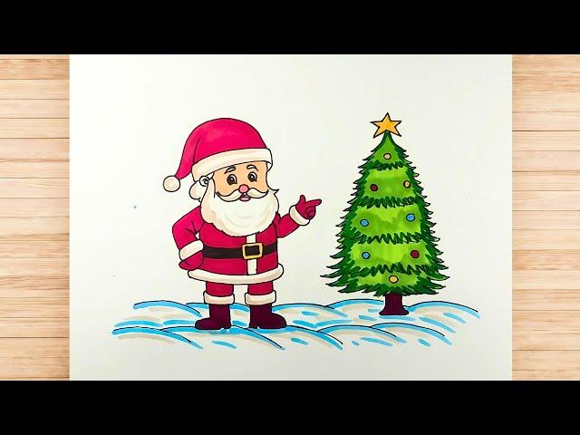 How To Draw Santa Claus Easy | Christmas Drawing | Santa Claus Drawing | Merry Cristmas Drawing