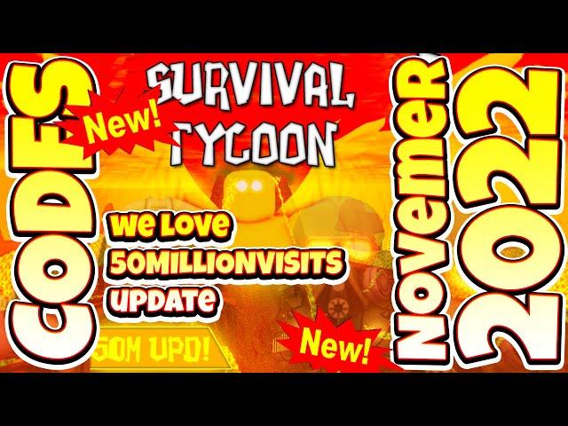 NEW CODES [50M!] Survival Zombie Tycoon By @Husslematic, Roblox GAME, ALL SECRET CODES, ALL WORKING