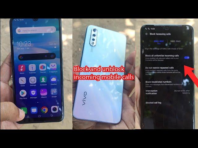 How to block and unblock all incoming calls in Vivo (unfamiliar incoming call)
