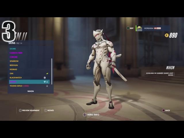 TOP 5 BEST GENJI SKINS