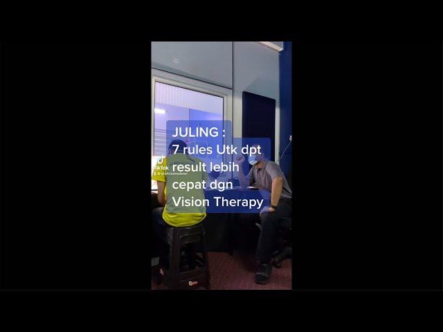 JULING : 7 rules untuk dapat result lebih cepat dengan Vision Therapy #shorts