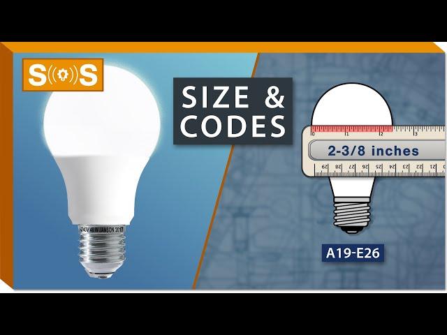 Standard Light Bulb - Size & Codes | Spec. Sense