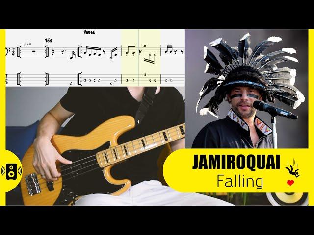 Jamiroquai - Falling Bass Tabs Бас табы Good bass line funk