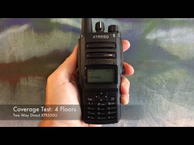 Radio Coverage Test: Two Way Direct XTR550U (Inside Building)