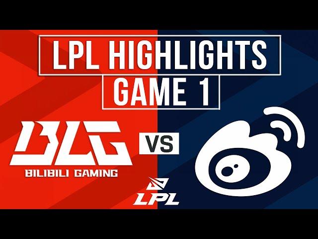 BLG vs WBG Highlights Game 1 | LPL 2024 Summer Playoffs | Bilibili Gaming vs Weibo Gaming