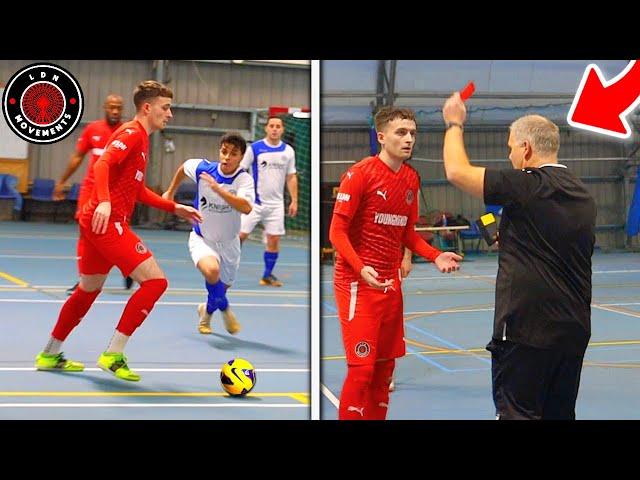 I Played in a PRO FUTSAL MATCH & I Got a RED CARD... (Football Skills & Goals)