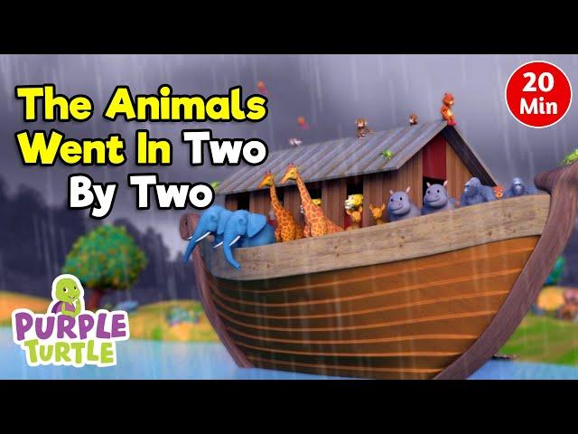 Nursery Rhymes + more | The Animals Went In Two By Two | Purple Turtle Kids Songs