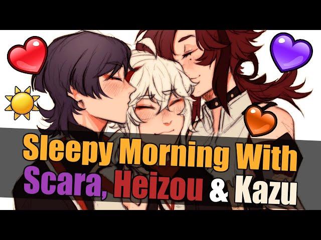 Sleepy Morning With Your BFs Scara, Heizou & Kazuha~ [Genshin ASMR]