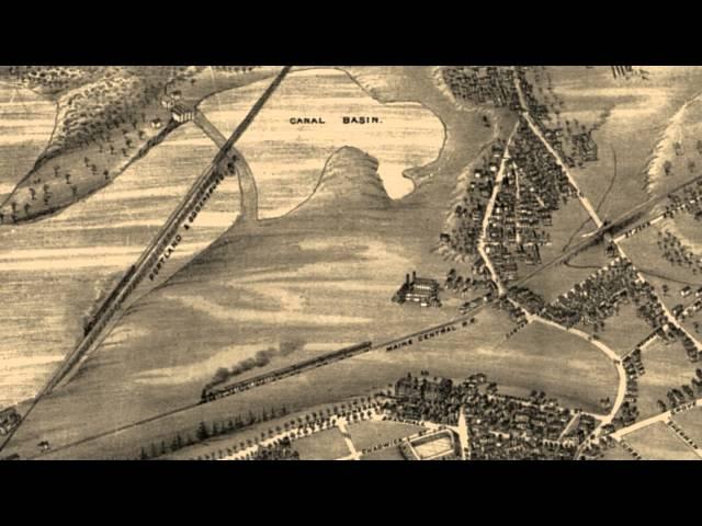 Portland Maine 1876 Panoramic Bird's Eye View Map 6649