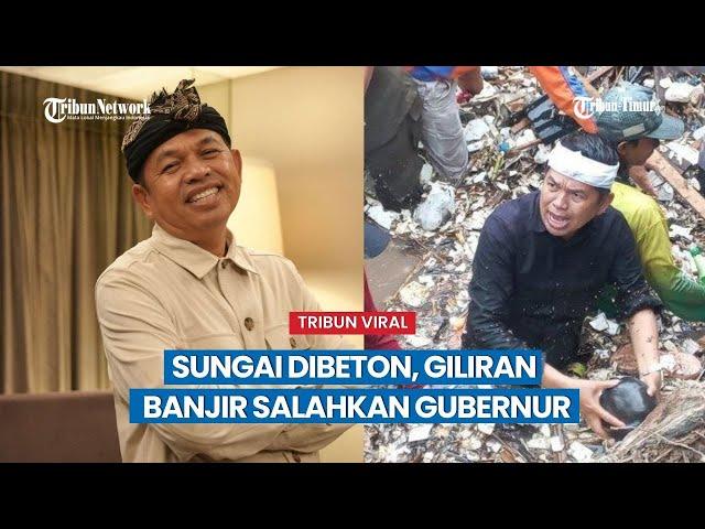 Sidak Sungai di Bekasi Dibeton Warga Dedi Mulyadi: Giliran Banjir Nyalahin Gubernur!