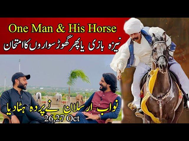 Prince Nawab Malik Atta's SHOCKING Horse Tent Pegging Event | One Man and His Horse Nezabazi 2024