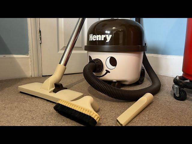 Numatic henry cream and brown vintage vacuum 1989