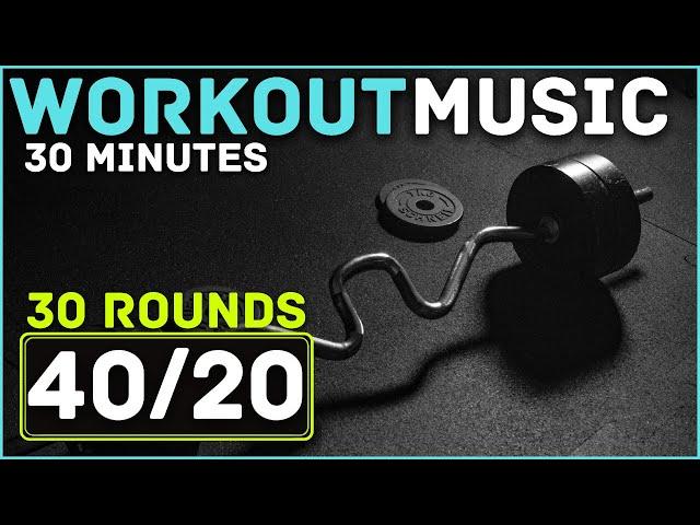 HIIT Workout Timer With Music // 40 seconds on 20 seconds off