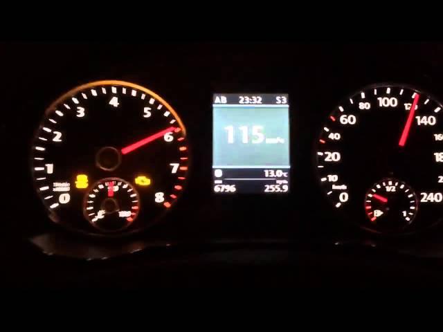 VW TIguan Stage 1 (Revotechnik chip, intercooler, downpipe, full exhaust) acceleration 0 - 180 km/h.