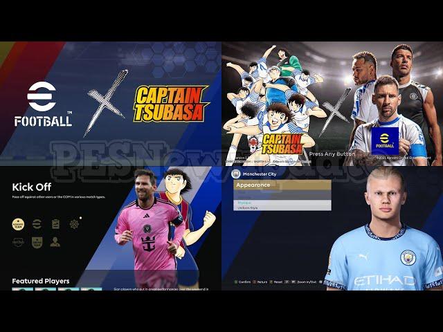 PES 2021 Menu eFootball 2025 x Captain Tsubasa by PESNewupdate