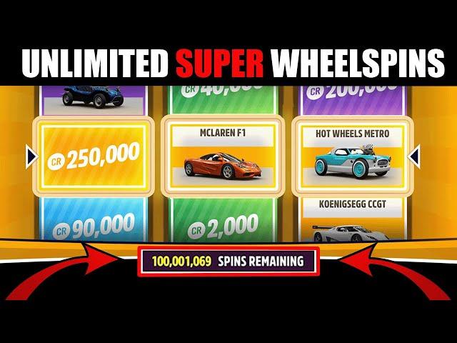 Forza Horizon 5 - The BEST Way to Farm Super Wheelspins! (How to Get UNLIMITED Super Wheel Spins)