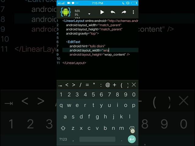 Create Edit Text in AIDE #coding #androidapp #app #aideapp #programming #development #developer #apk