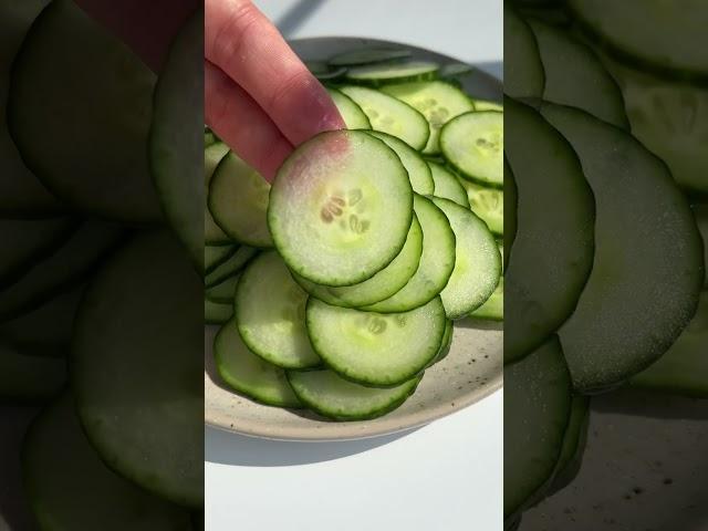 The BEST cucumber salad ever  2 minutes to make!