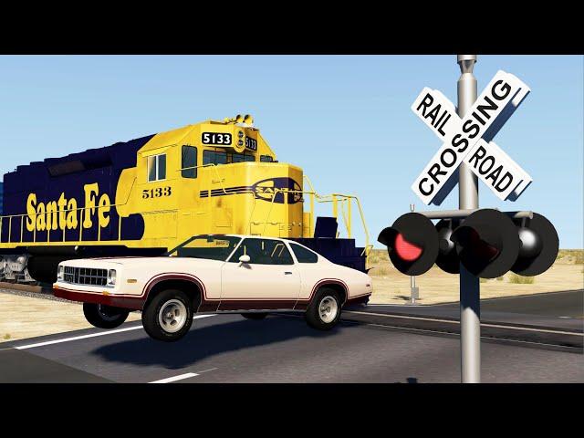 Train Close Calls & Near-Miss Accidents 4 | BeamNG.drive