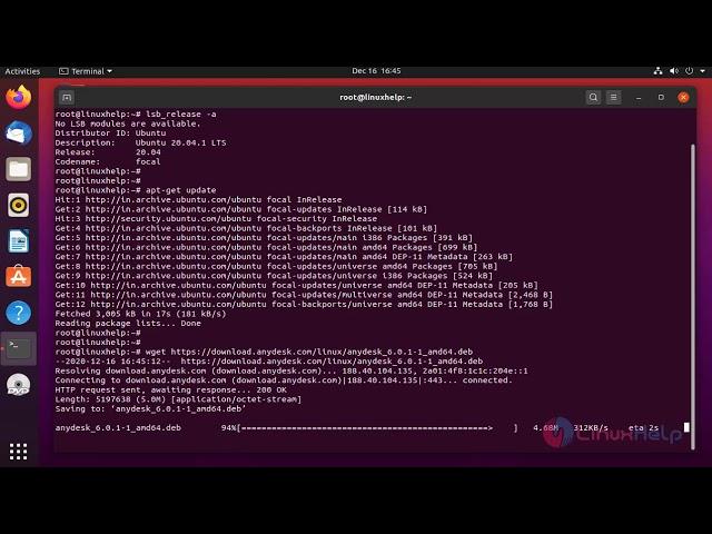 How to Install Anydesk on Ubuntu 20.4.1