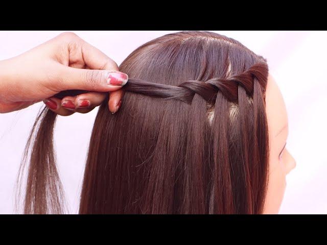 new waterfall hairstyle - easy hairstyle | open hairstyle | hairstyle