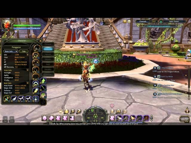 Dragon Nest Sea Level 80 Blade Dancer and Dark Summoner Gears and Skill Build