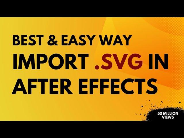 how to  Import SVG or vector file in after effects | vectoria animation