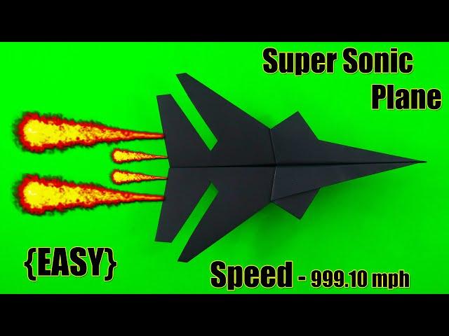 Easy PAPER PLANE that FLY FAR || BEST Paper Airplanes || Planes || (Easy) SUPER SONIC PLANE