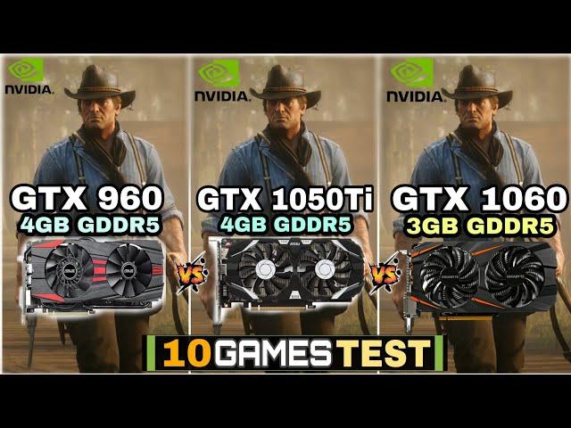 GTX 960 vs GTX 1050 ti vs GTX 1060 | 10 Games Tested | How Big Difference ?