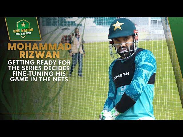 Mohammad Rizwan getting ready for the series decider: fine-tuning his game in the nets!  | MA2A